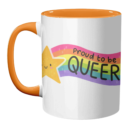 Proud to be Queer - unique mug by Loren Grosvenor