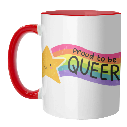 Proud to be Queer - unique mug by Loren Grosvenor