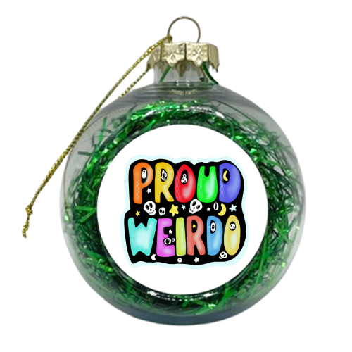 proud weirdo - xmas bauble by PixieDrew