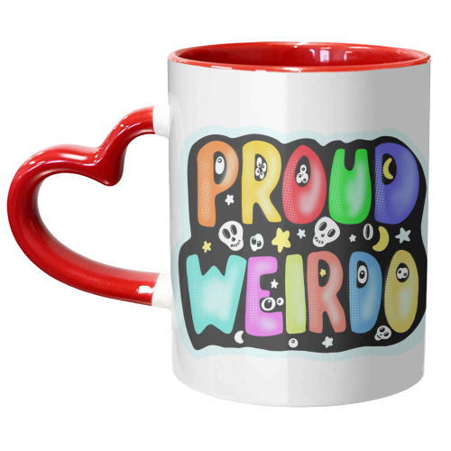 proud weirdo - unique mug by PixieDrew