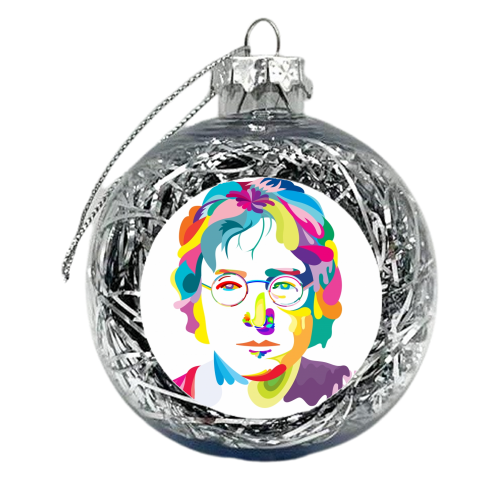 Psychedelic John Lennon - xmas bauble by Daniel Cash