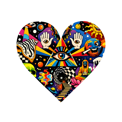 Psychedelic Revelation of Cosmic Satire - Magnet by Kirsten Star