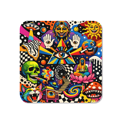 Psychedelic Revelation of Cosmic Satire - Magnet by Kirsten Star