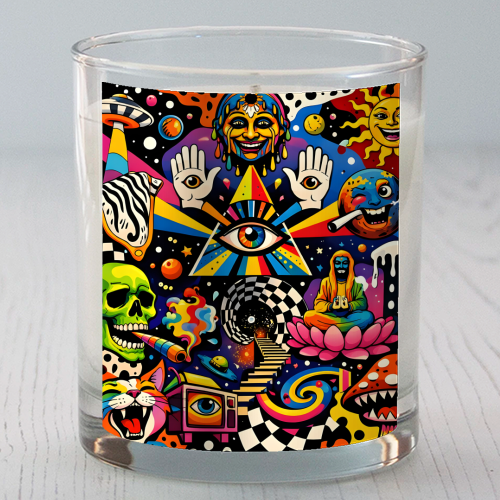 Psychedelic Revelation of Cosmic Satire - scented candle by Kirsten Star