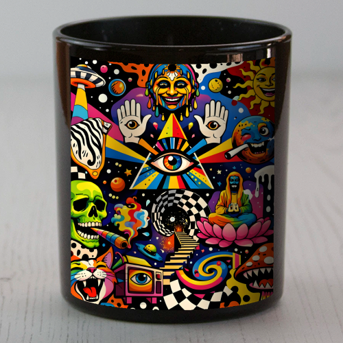 Psychedelic Revelation of Cosmic Satire - scented candle by Kirsten Star