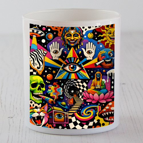 Psychedelic Revelation of Cosmic Satire - scented candle by Kirsten Star