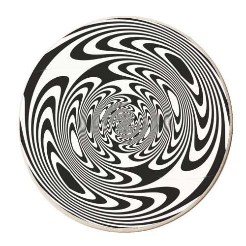 Psychedelic Spiral - personalised beer coaster by Kaleiope Studio