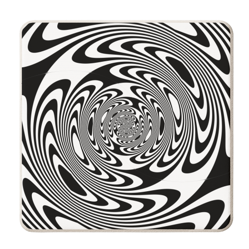 Psychedelic Spiral - personalised beer coaster by Kaleiope Studio