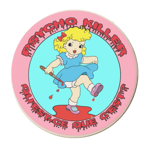 Psycho Killer - personalised beer coaster by Bite Your Granny