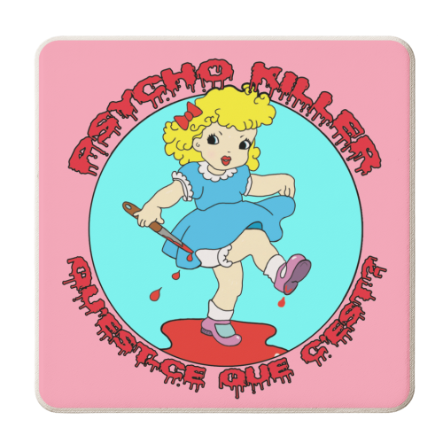 Psycho Killer - personalised beer coaster by Bite Your Granny