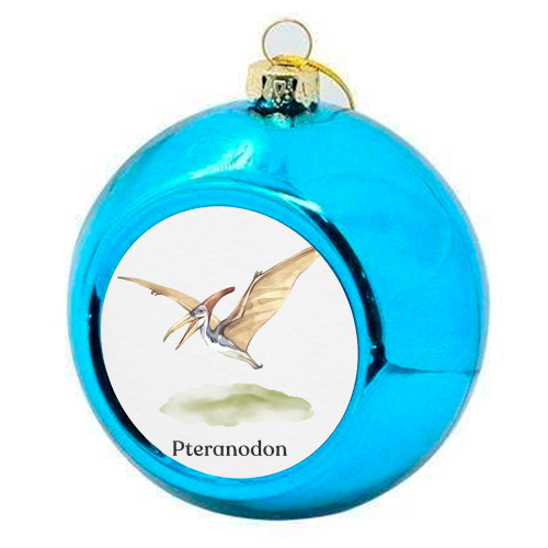 Pteranodon - colourful christmas bauble by Gal Design