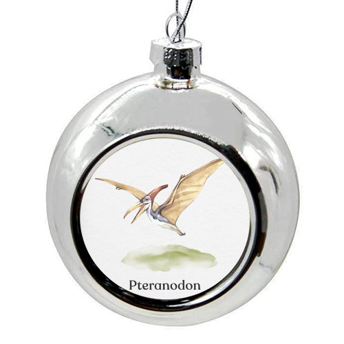 Pteranodon - colourful christmas bauble by Gal Design