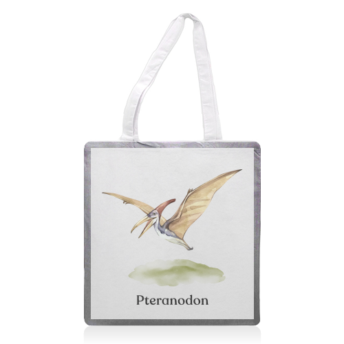 Pteranodon - printed canvas tote bag by Gal Design