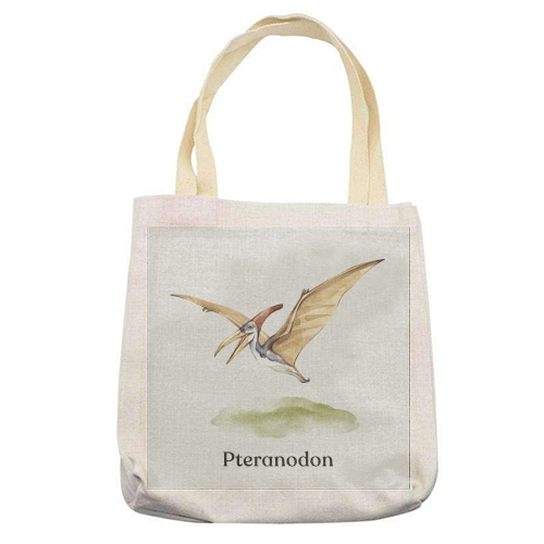 Pteranodon - printed canvas tote bag by Gal Design