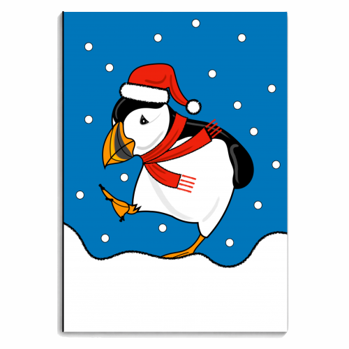 Puffin In The Snow - personalised A4, A5, A6 notebook by Adam Regester