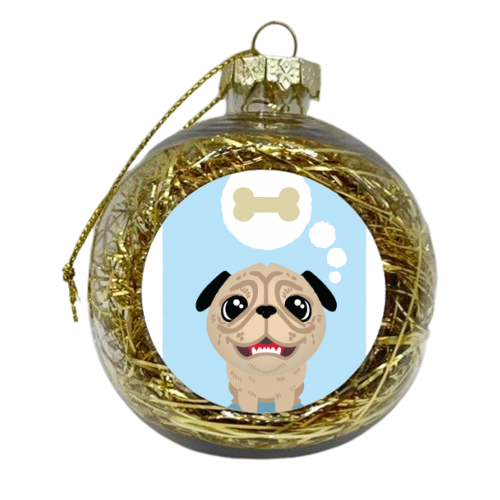 Pug - xmas bauble by TimSlater