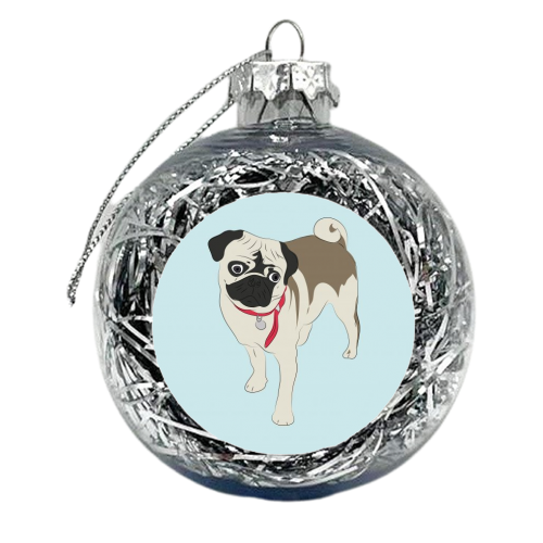 Pug - xmas bauble by Julie Gough
