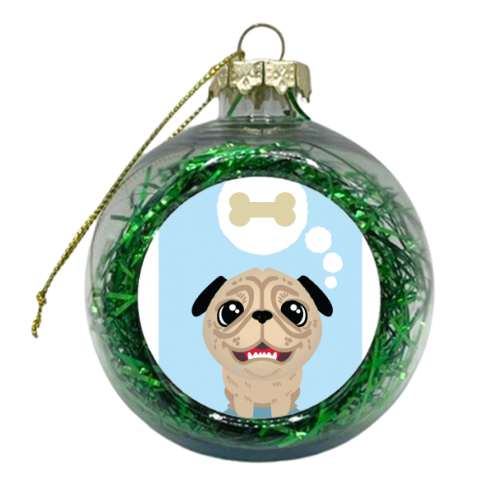 Pug - xmas bauble by TimSlater