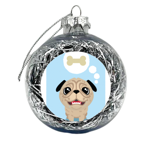 Pug - xmas bauble by TimSlater