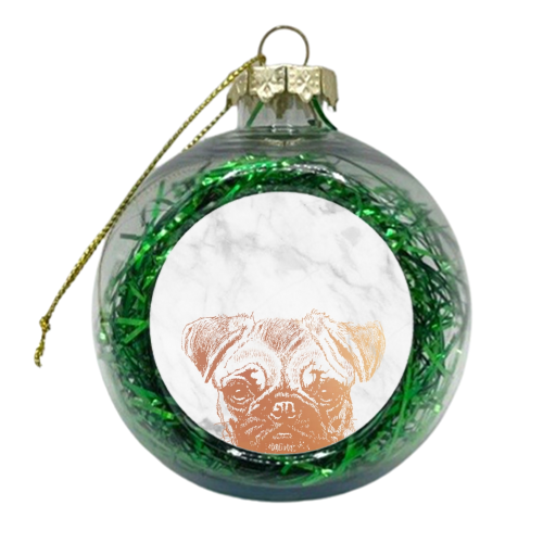 PUG LIFE - xmas bauble by Wallace Elizabeth