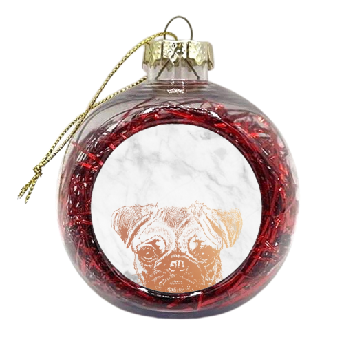 PUG LIFE - xmas bauble by Wallace Elizabeth