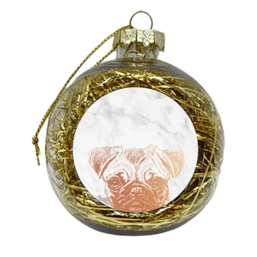 PUG LIFE - xmas bauble by Wallace Elizabeth