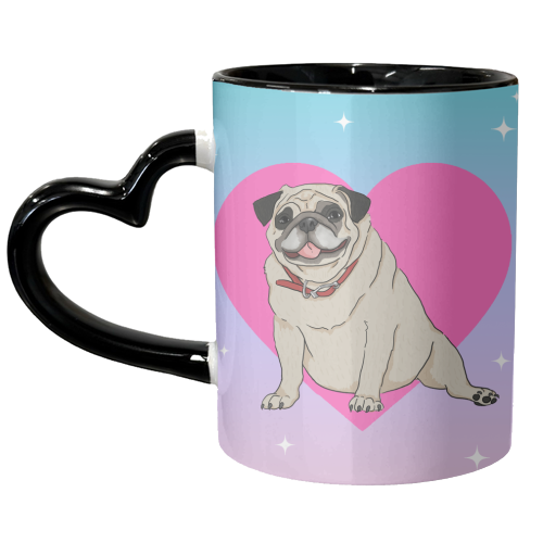Pug Love - unique mug by The Queer Store