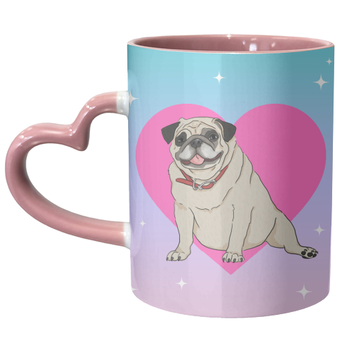 Pug Love - unique mug by The Queer Store