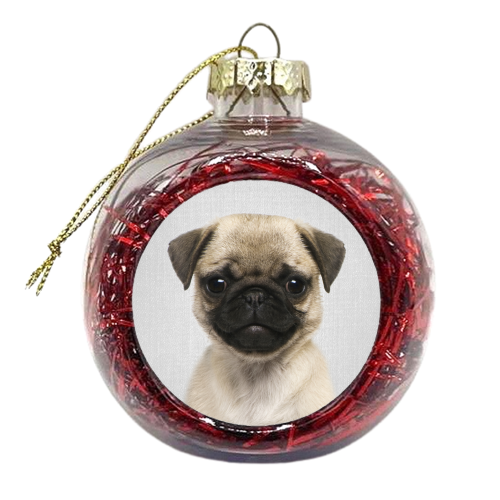 Pug Puppy - Colorful - xmas bauble by Gal Design