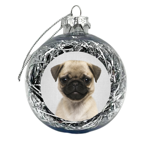 Pug Puppy - Colorful - xmas bauble by Gal Design
