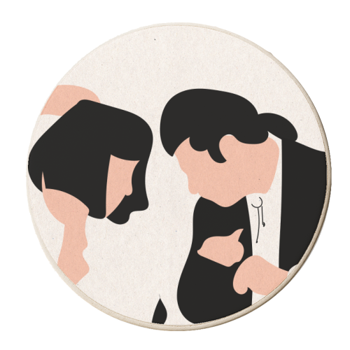 Pulp Fiction Dance Close Up - personalised beer coaster by Move Studio