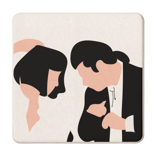 Pulp Fiction Dance Close Up - personalised beer coaster by Move Studio