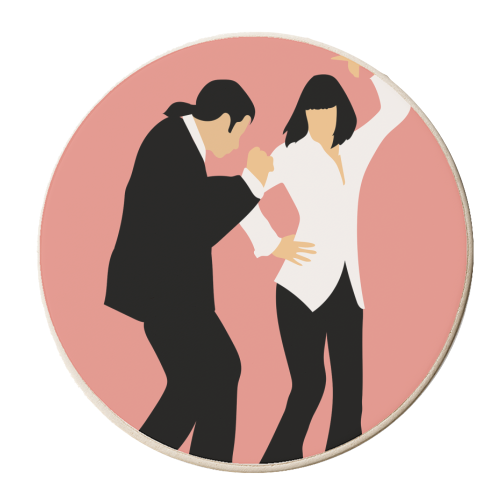 Pulp Fiction Dance Fan Art - personalised beer coaster by Move Studio