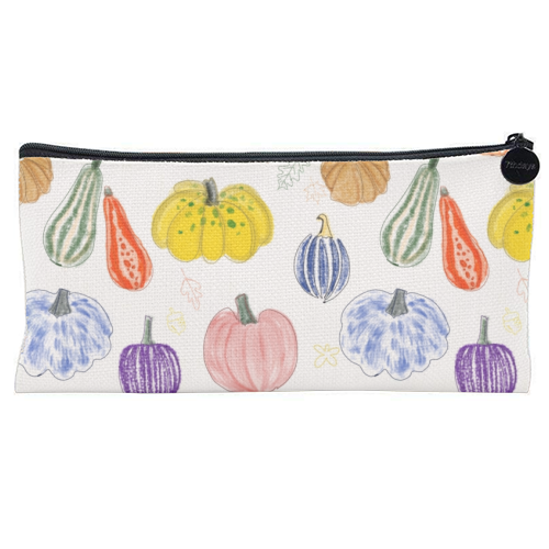Pumpkin - flat pencil case by Yaz Raja