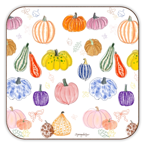 Pumpkin - personalised beer coaster by Yaz Raja