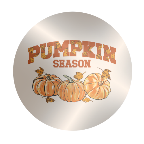 Pumpkin Season Retro Vintage Illustration - Circle Sticker by EZbie
