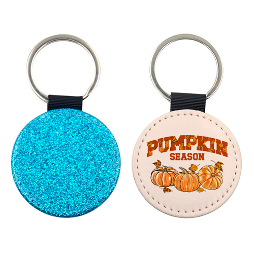 Pumpkin Season Retro Vintage Illustration - keyring by EZbie
