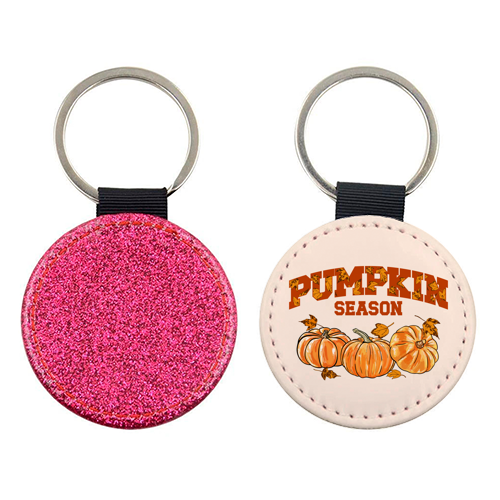 Pumpkin Season Retro Vintage Illustration - keyring by EZbie