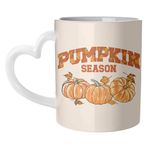 Pumpkin Season Retro Vintage Illustration - unique mug by EZbie