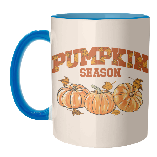 Pumpkin Season Retro Vintage Illustration - unique mug by EZbie