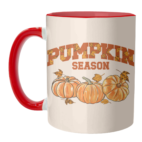 Pumpkin Season Retro Vintage Illustration - unique mug by EZbie