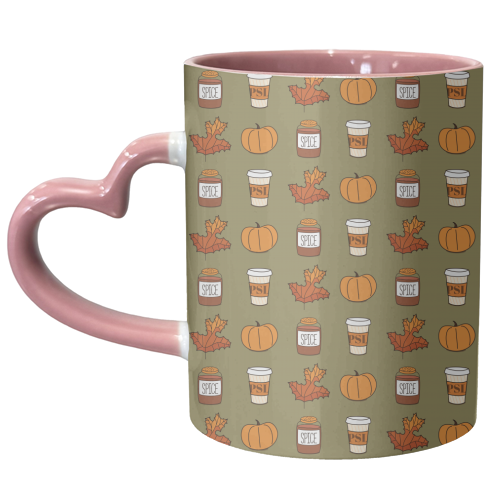 Pumpkin Spice Latte - unique mug by Stephanie Komen