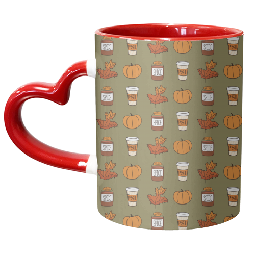 Pumpkin Spice Latte - unique mug by Stephanie Komen