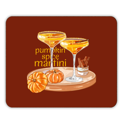 Pumpkin Spice Martini Vintage - designer placemat by EZbie