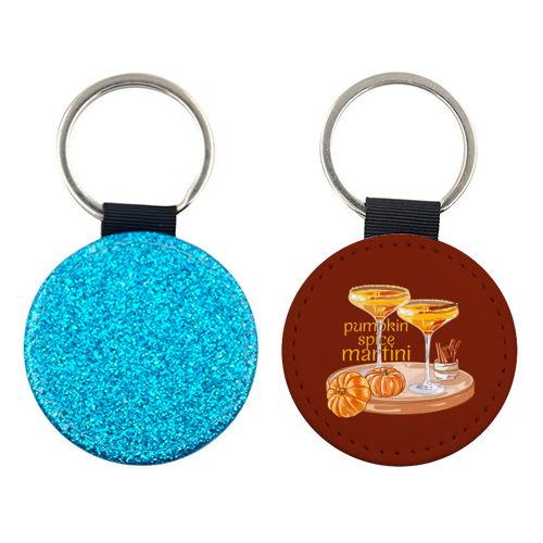 Pumpkin Spice Martini Vintage - keyring by EZbie
