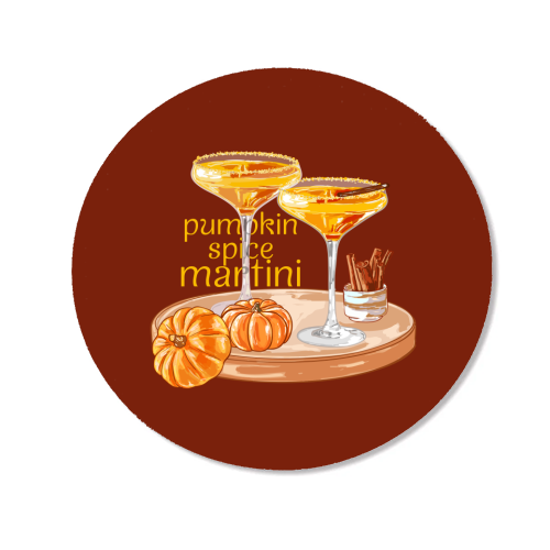 Pumpkin Spice Martini Vintage - Magnet by EZbie