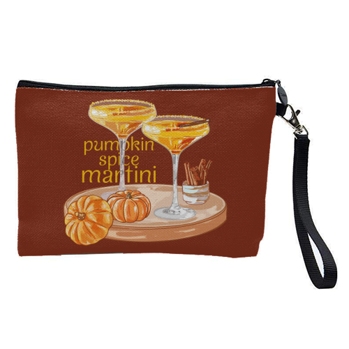 Pumpkin Spice Martini Vintage - pretty makeup bag by EZbie