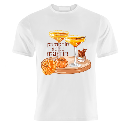 Pumpkin Spice Martini Vintage - unique t shirt by EZbie