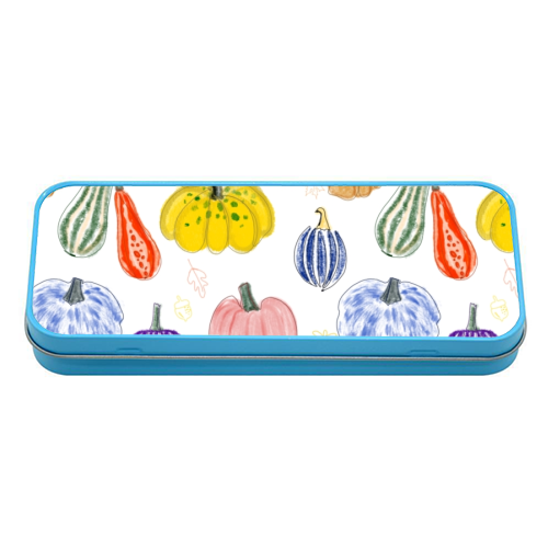 Pumpkin - tin pencil case by Yaz Raja