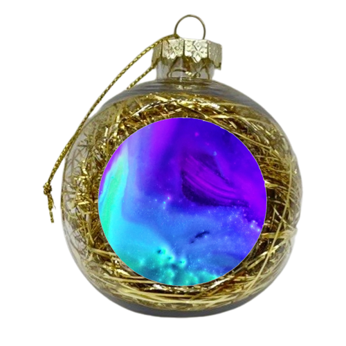 Purple Aurora - xmas bauble by Sophie Edgerley